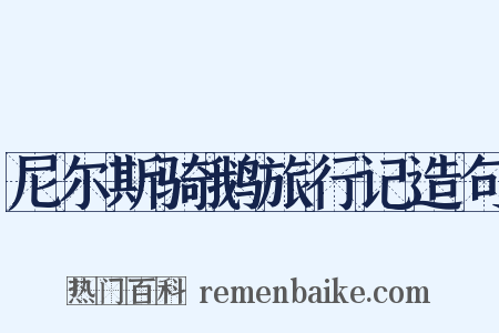 尼尔斯骑鹅旅行记造句是什么意思的图片